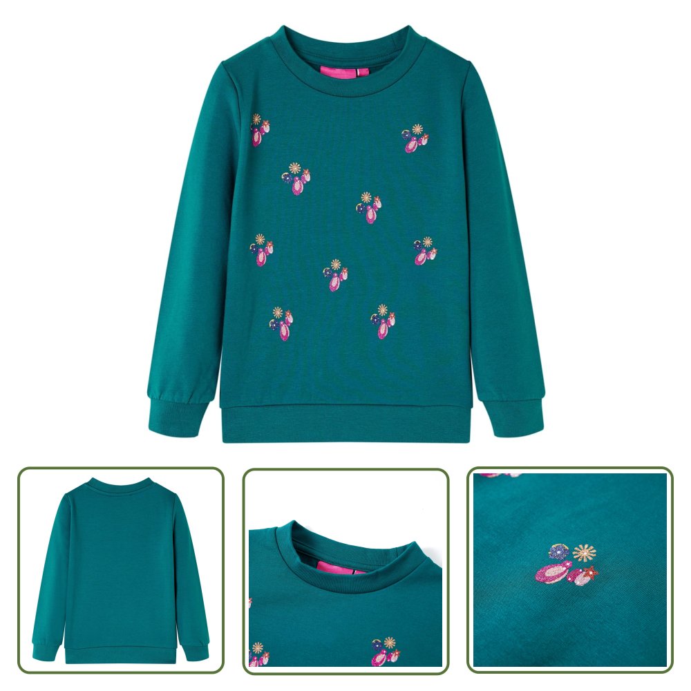 Bluza dziecięca - ciemnozielona - 104 - Bluza Dziecięca