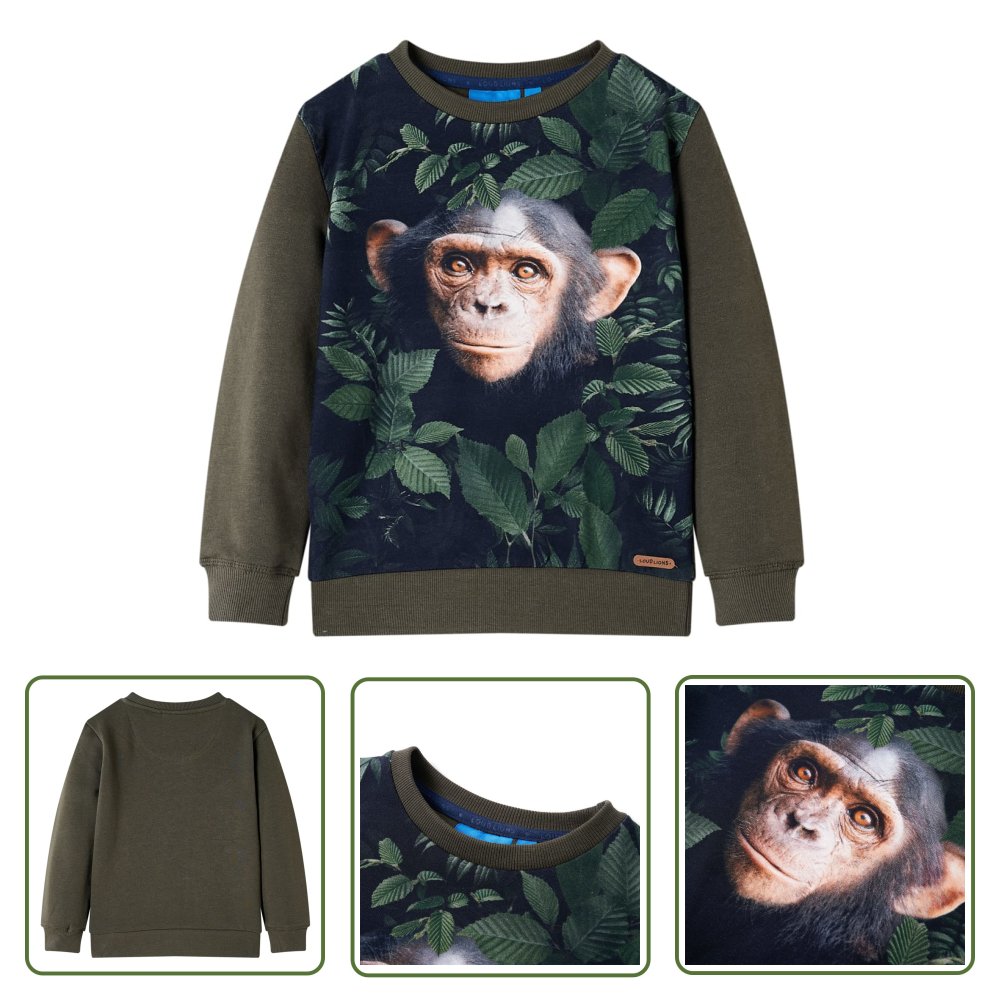 Bluza dziecięca - khaki - 140 - Bluza Dla Dziecka