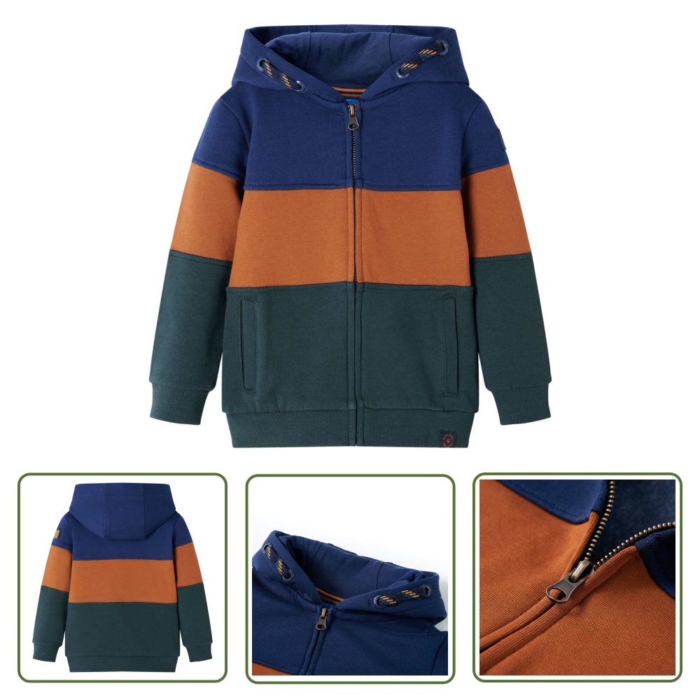 Bluza dziecięca z kapturem i zapięciem na zamek - 116 - Bluza Dziecięca