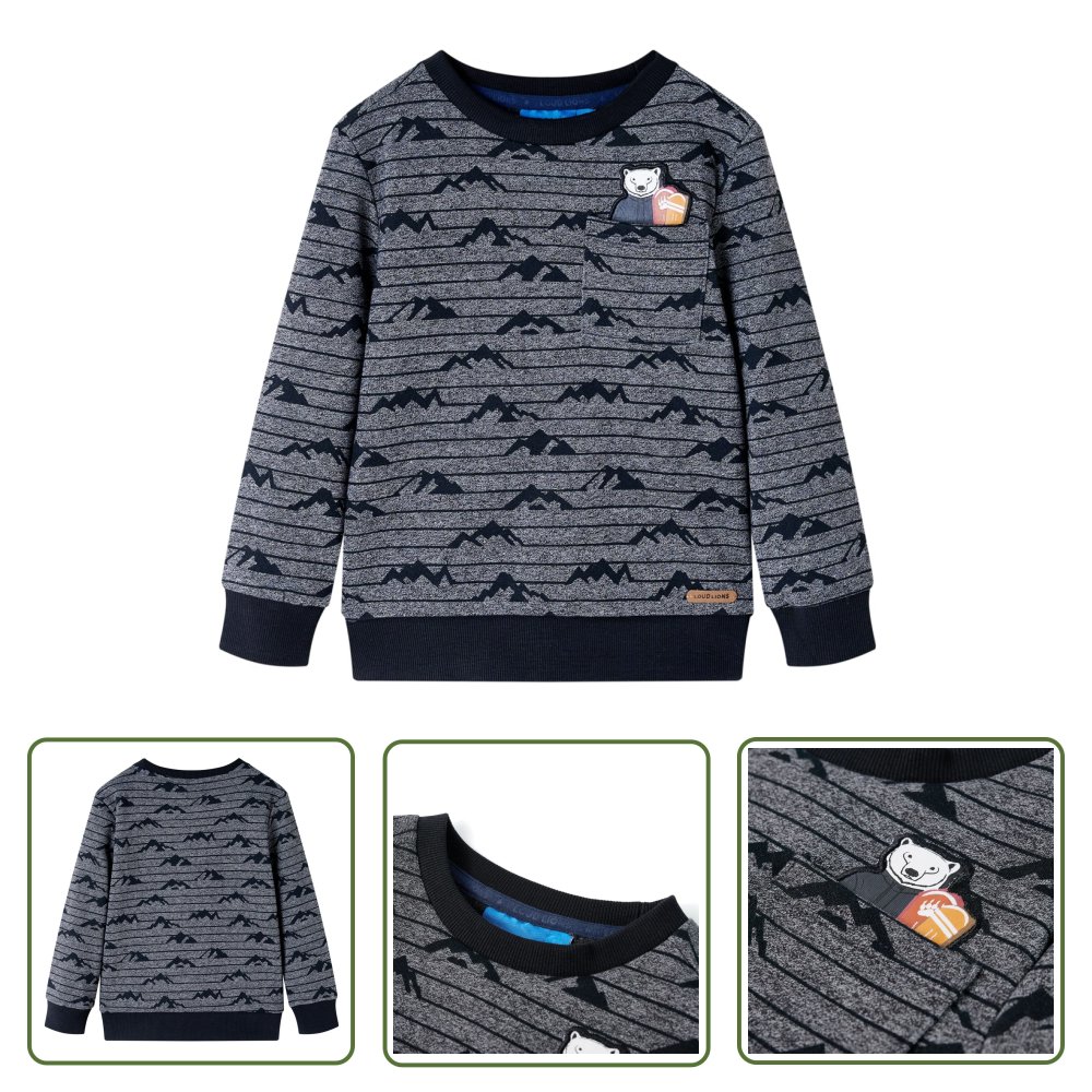 Bluza dziecięca - granatowy melanż - 116 - Bluza Dla Dziecka