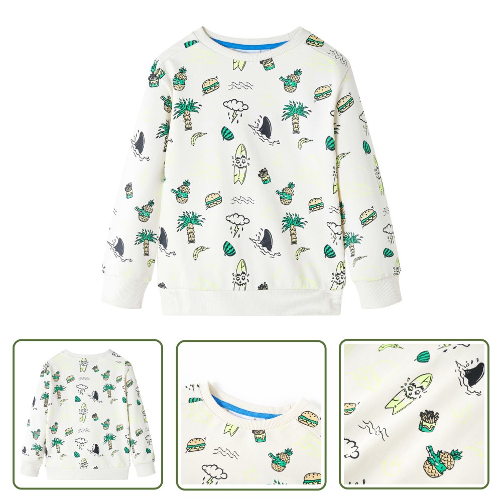 Bluza dziecięca - delikatne ecru - 128 - Bluza Dziecięca