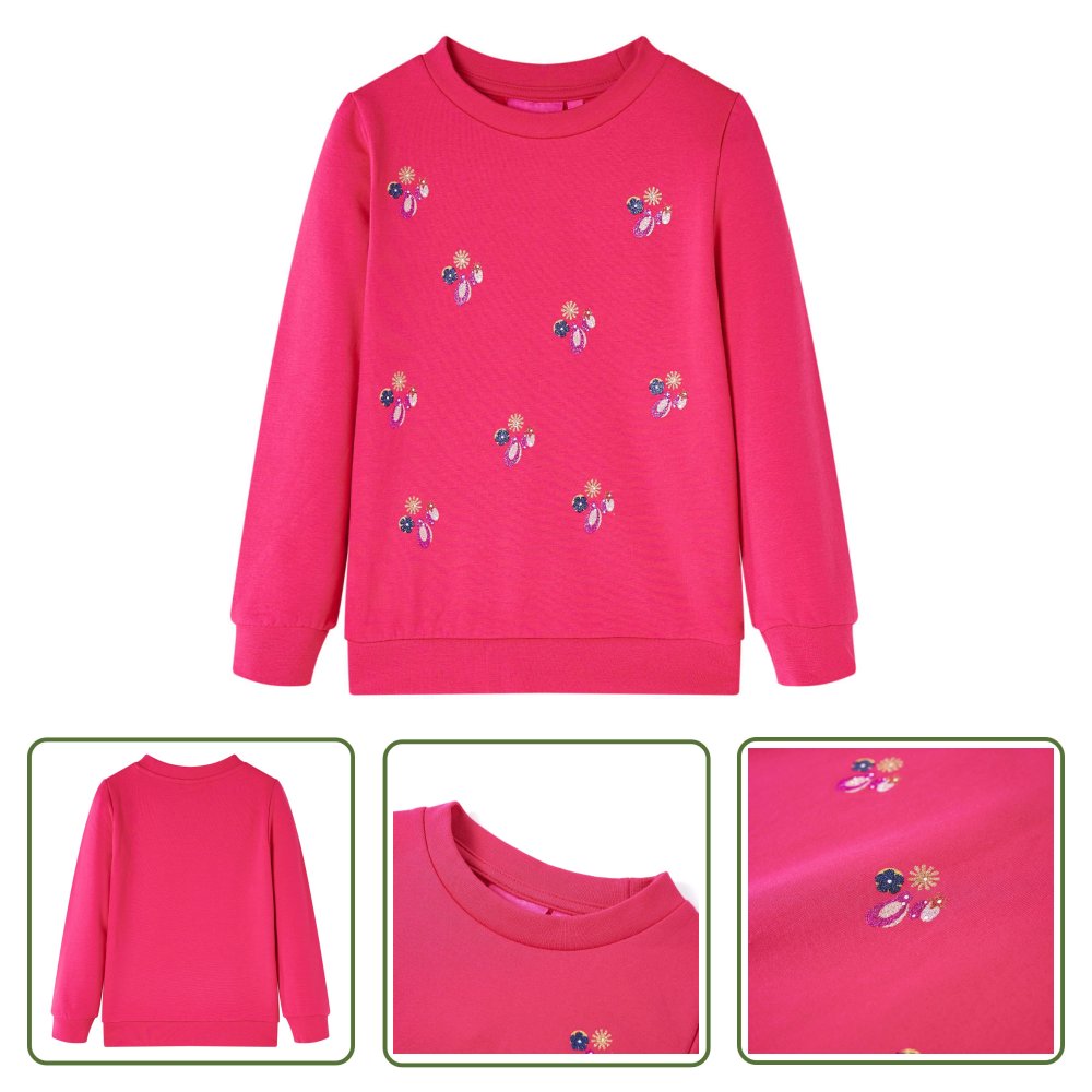 Bluza dziecięca - jaskrawy róż - 104 - Bluza Dziecięca