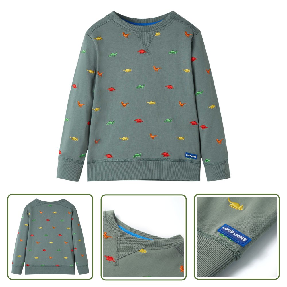 Bluza dziecięca - khaki - 128 - Bluza Dla Dziecka