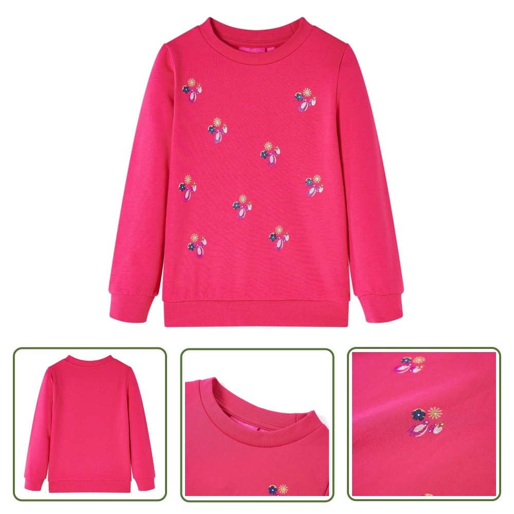 Bluza dziecięca - jaskrawy róż - 92 - Bluza Dziecięca