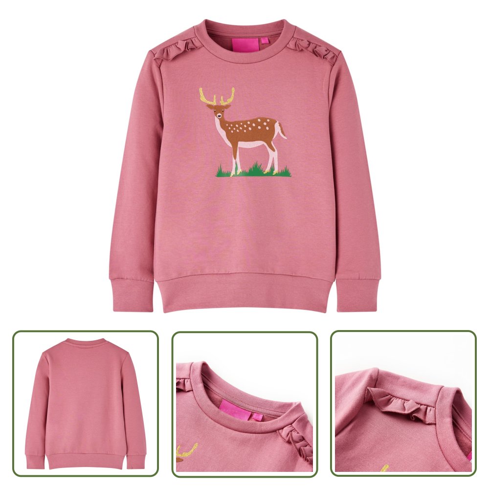 Bluza dziecięca - malinowa - 128 - Bluza Dziecięca