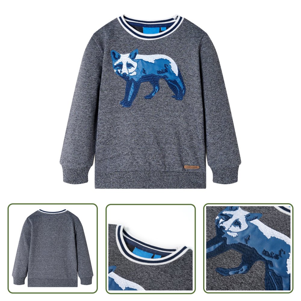 Bluza dziecięca - granatowy melanż - 128 - Bluza Dla Dziecka