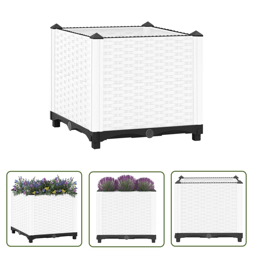 The Living Store Donica do podwyższonej rabaty - 40x40x38 cm - polipropylen - Donice Ogrodowa