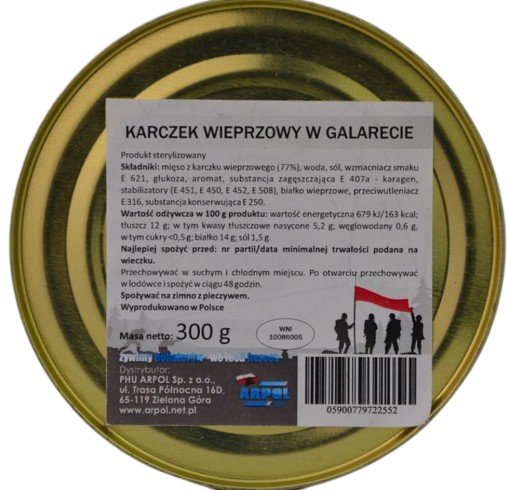 Karczek wieprzowy 300 g wojskowy