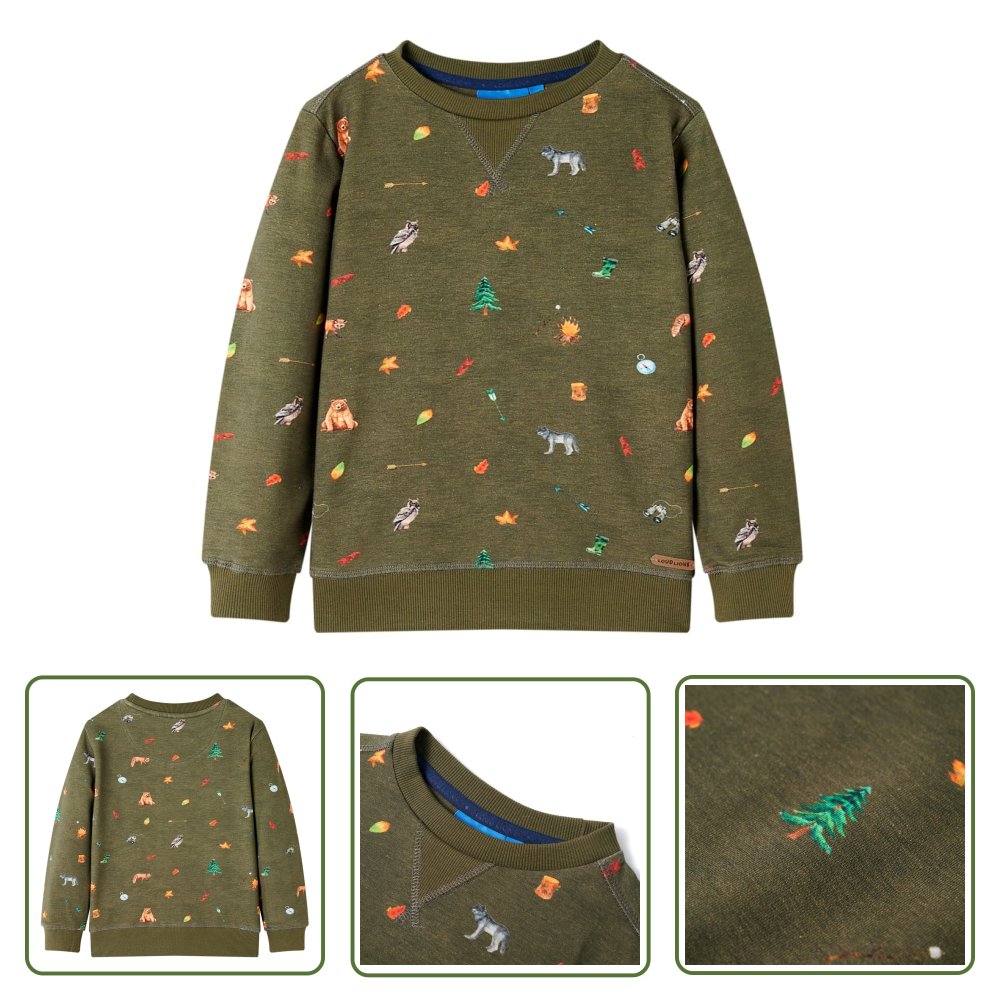 Bluza dziecięca - khaki - 104 - Bluza Dla Dziecka