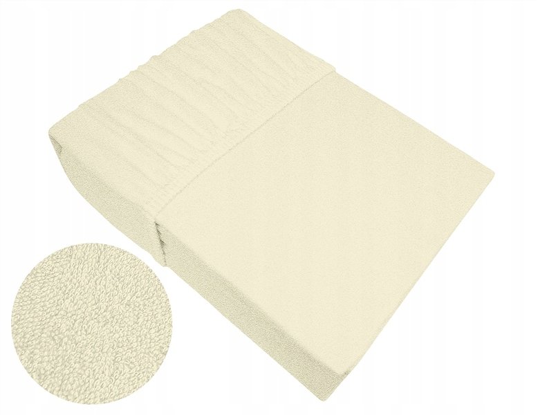 Prześcieradło Frotte z gumką 120X200 KREM 25cm