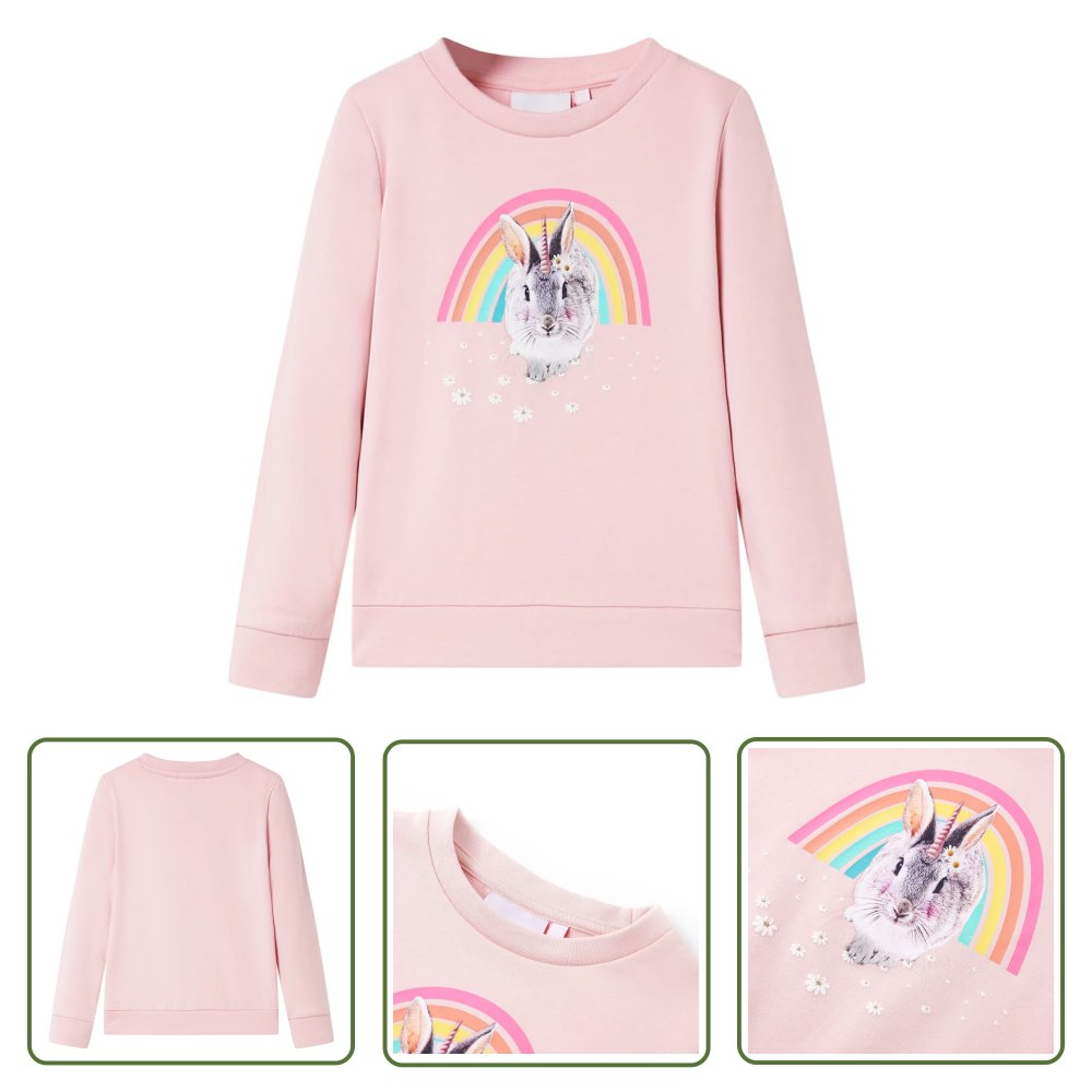 Bluza dziecięca - jasnoróżowa - 104 - Bluza Dla Dziecka