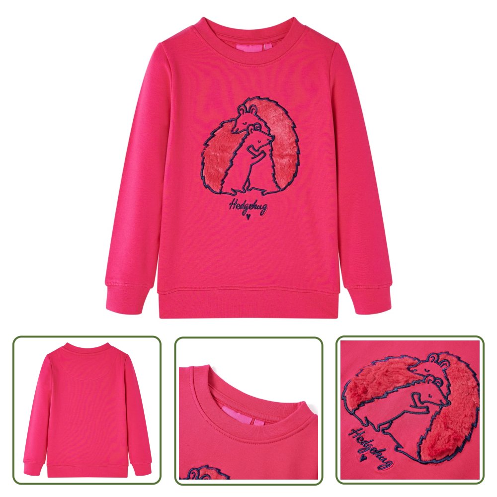 Bluza dziecięca - jaskrawy róż - 128 - Bluza Dziecięca