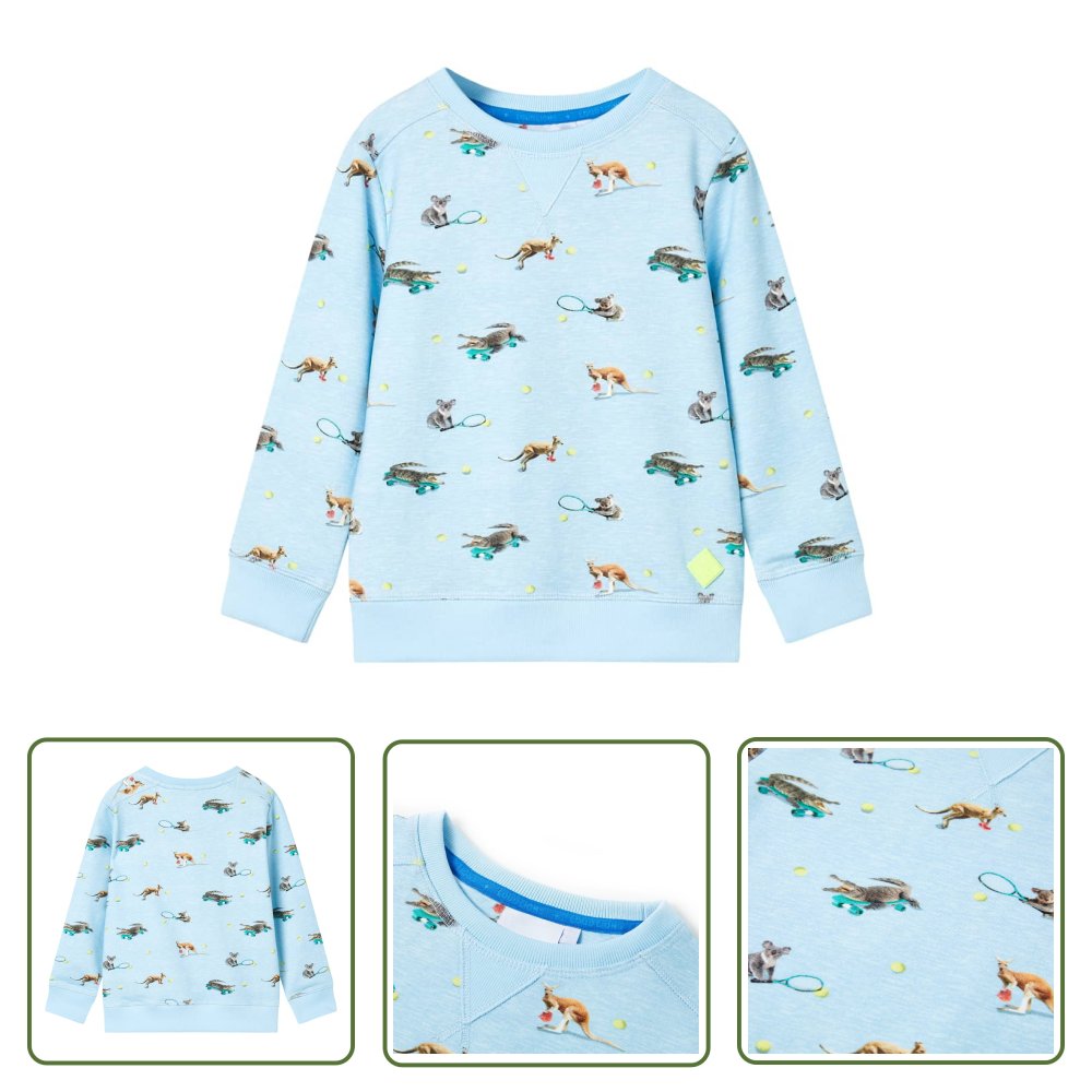 Bluza dziecięca - jasnoniebieski melanż - 140 - Bluza Dla Dziecka