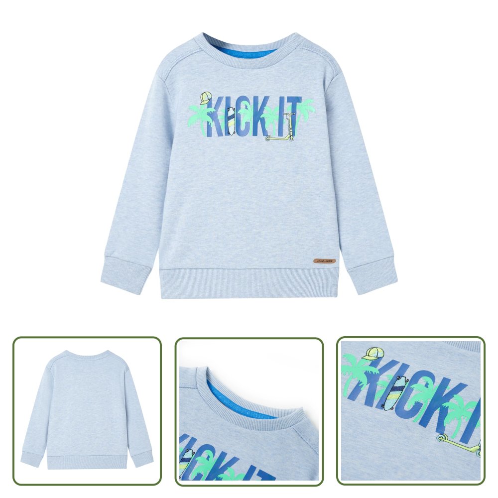 Bluza dziecięca - jasnoniebieski melanż - 116 - Bluza Dla Dziecka