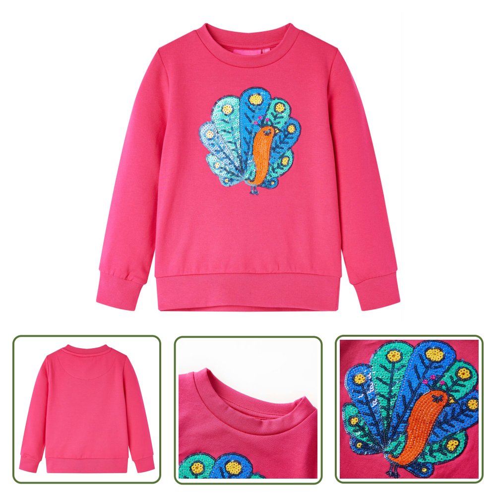 Bluza dziecięca - jaskrawy róż - 104 - Bluza Dziecięca