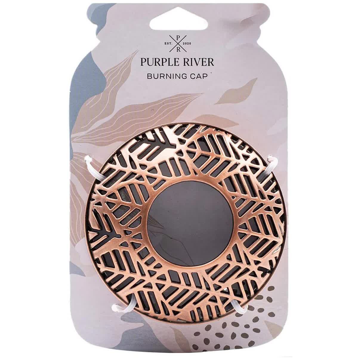 Nakładka na świece metalowa miedziana Purple River Leaf Copper