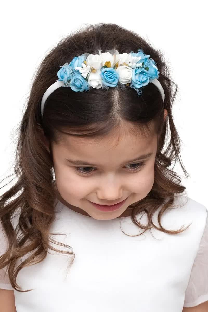Opaska do włosów dla dziewczynki piankowe kwiatki jak żywa Madomi model OP97
