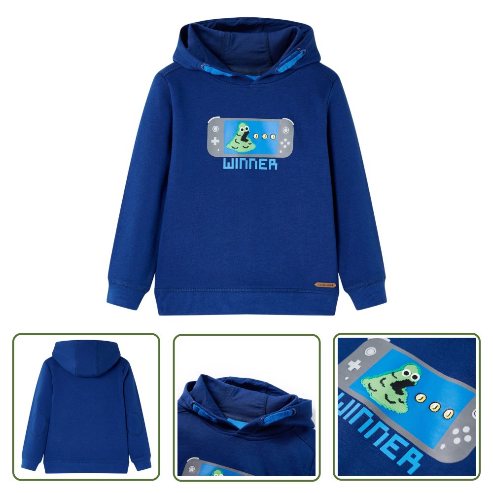 Bluza dziecięca - ciemnoniebieska - 128 - Bluza Dziewczęca