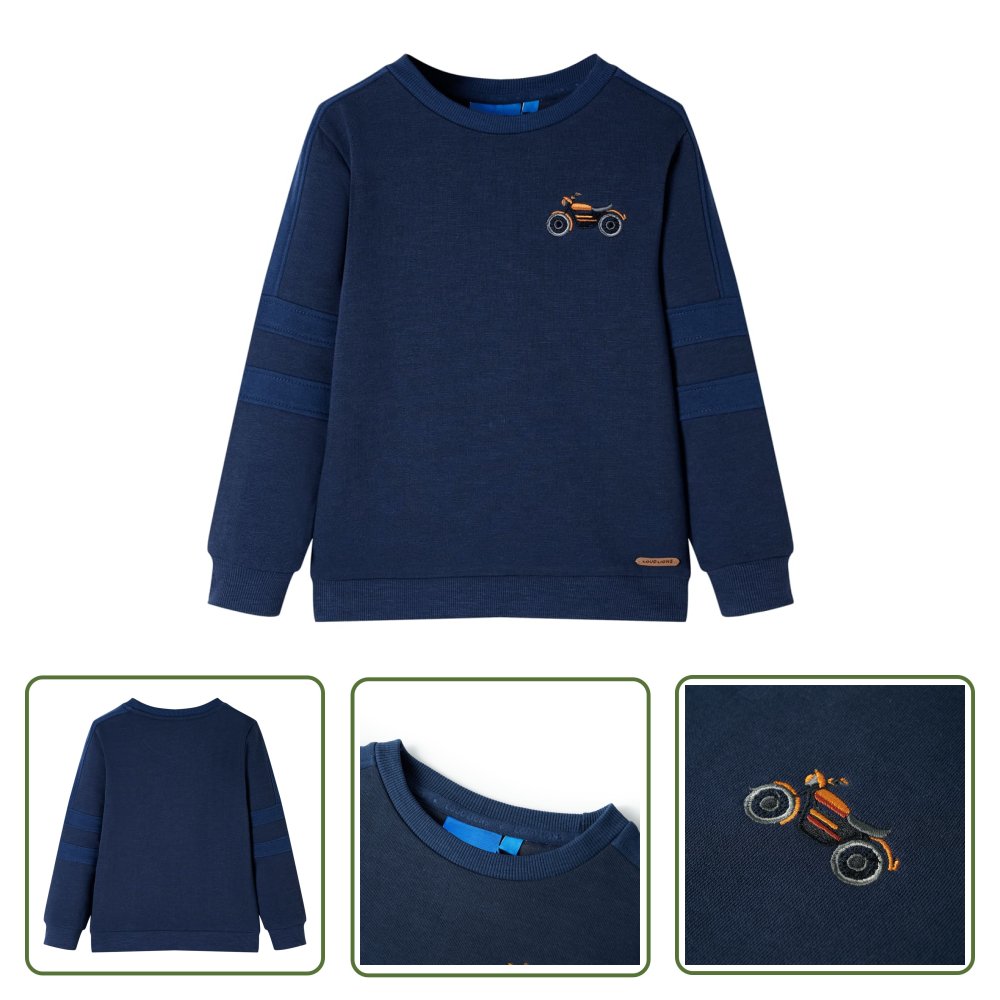 Bluza dziecięca - granatowy melanż - 128 - Bluza Dla Dziecka