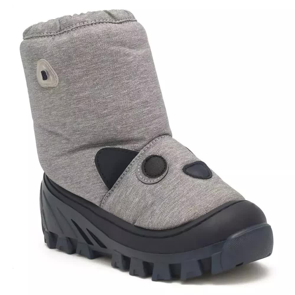 Śniegowce dziecięce buty zimowe ocieplane wysokie Bartek 11565005 szare-26