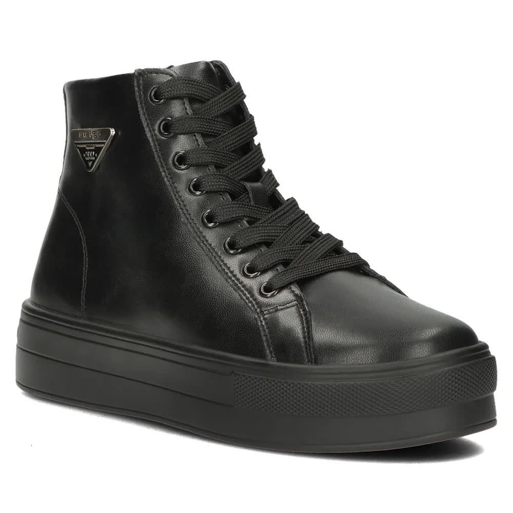 Buty zimowe botki damskie ocieplane czarne na platformie Filippo 4708/23-36