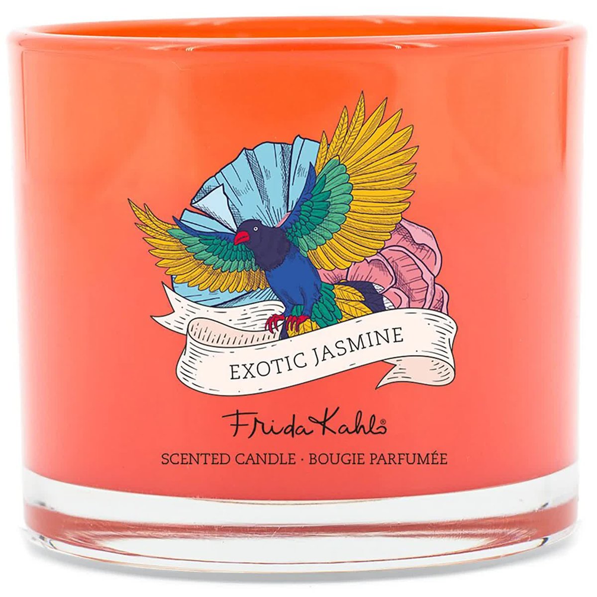 Świeca zapachowa w pomarańczowym szkle Frida Kahlo 180 g - Exotic Jasmine