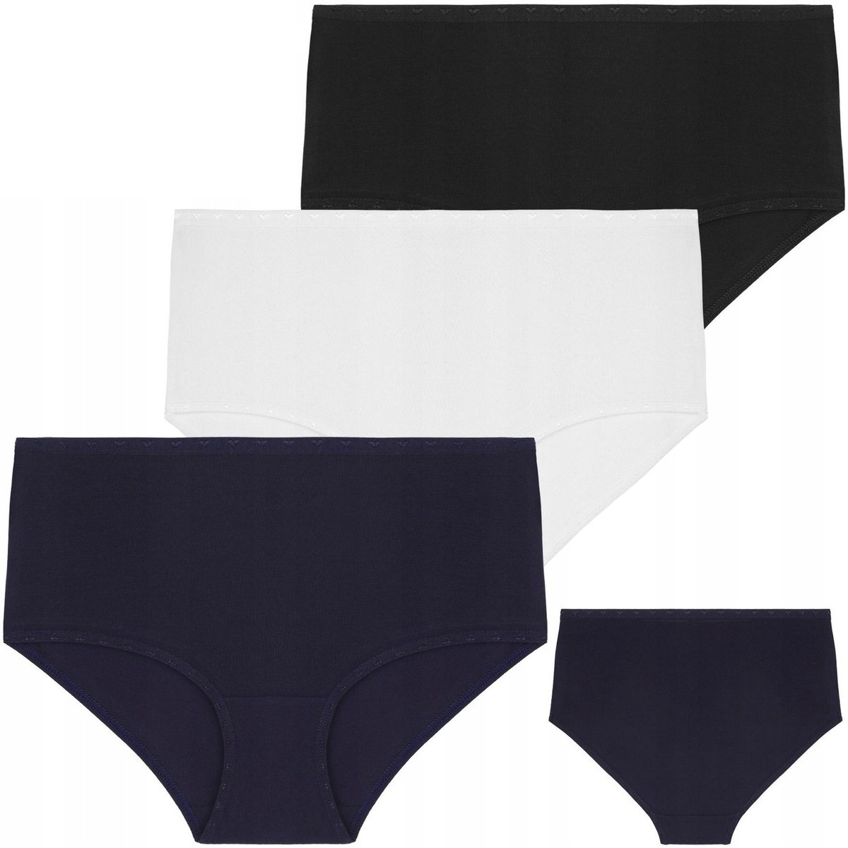 MORAJ Figi Majtki Mix Bawełniane Kolor Wysoki Stan 3-szt 9XL