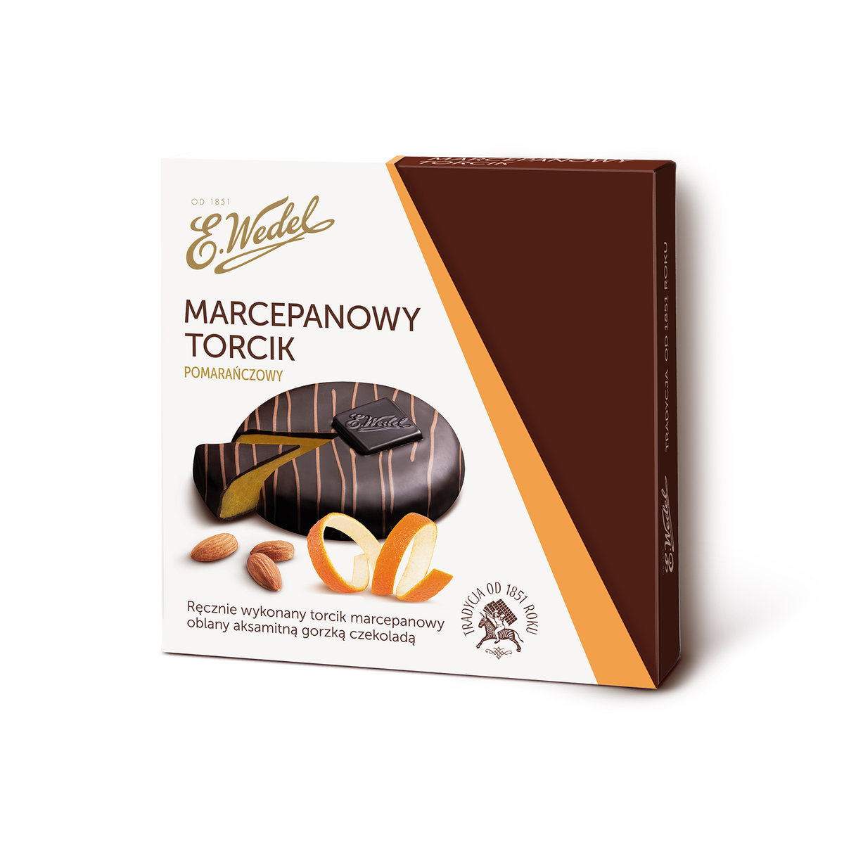 Torcik marcepanowy - pomarańczowy 120 g E.Wedel
