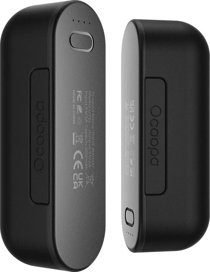Powerbank Ocoopa Ogrzewacz dłoni rąk Ocoopa UT2s, 2*8 h, 2*5000 mAh, powerbank, czarny