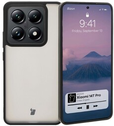 Bizon Etui Case Angelo do Xiaomi 14T Pro, przydymione z czarną ramką