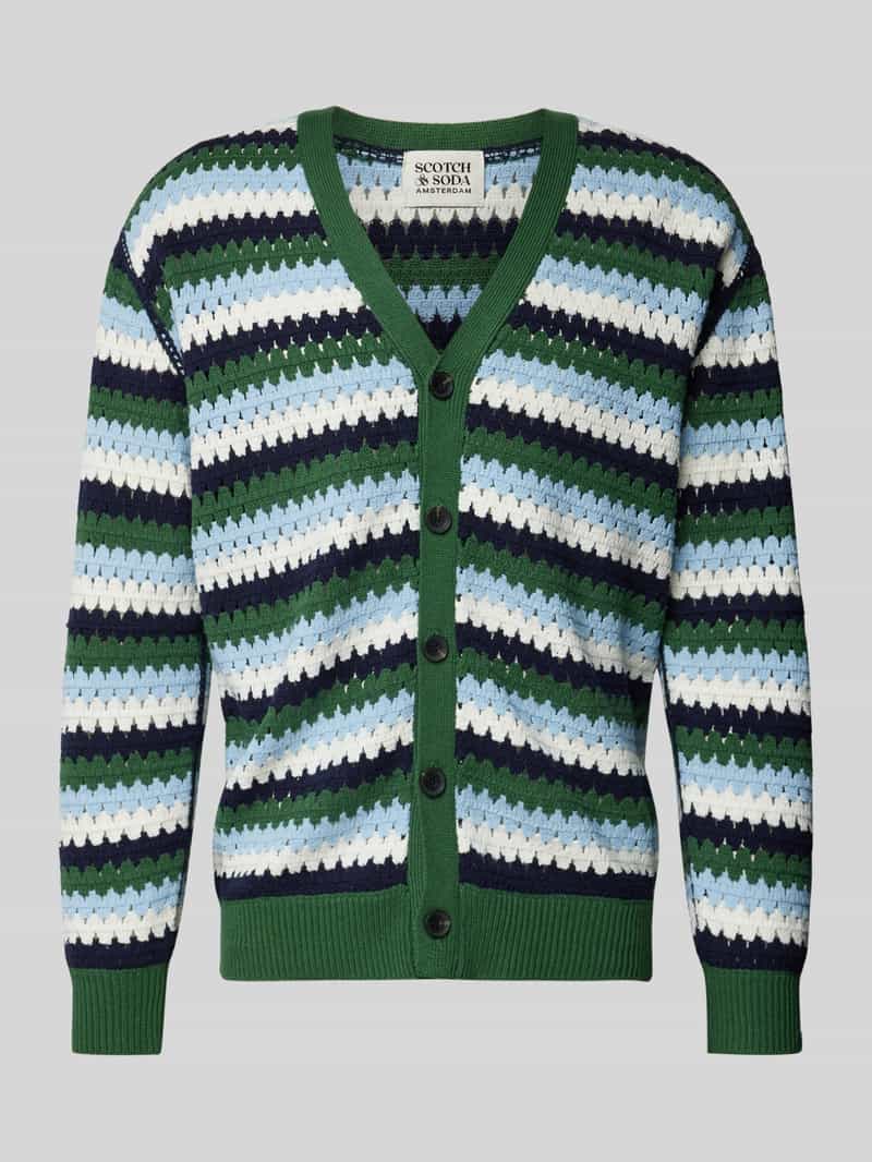 Kurtka z dzianiny o kroju oversized z dekoltem w serek