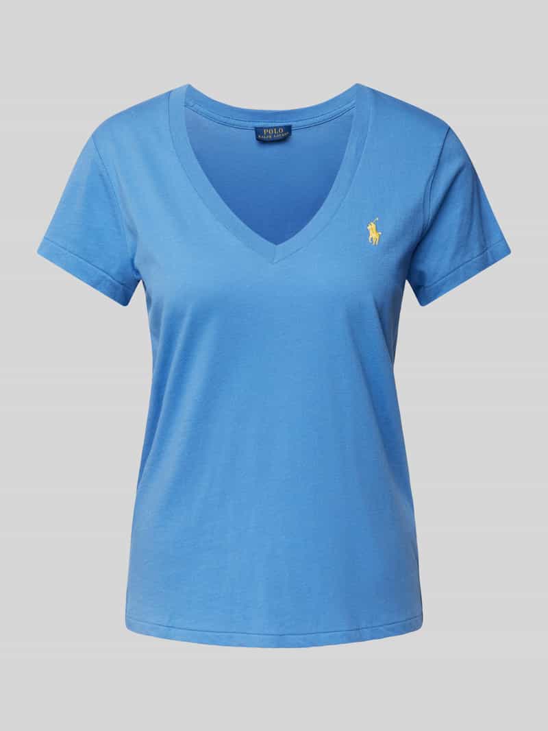 T-shirt z wyhaftowanym logo