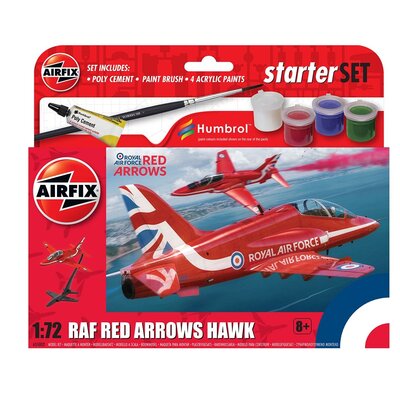 AirFix Zespół akrobacyjny RAF Red Arrows Hawk (z farbami) 55002