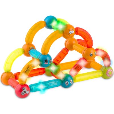 Klocki magnetyczne 3D dla dzieci Ricokids, konstrukcyjne, układanka z podświetleniem