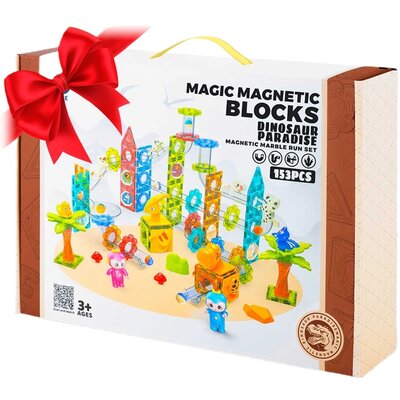 Klocki magnetyczne dla dzieci 3D Dżungla Ricokids, edukacyjne, konstrukcyjne, zestaw