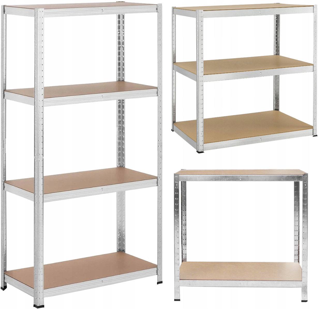 Regał Magazynowy Metalowy 150x75x30CM Mocny Do Garażu Do Piwnicy