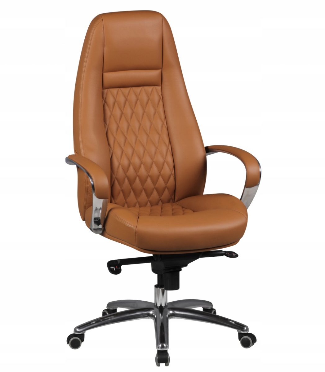 Amstyle Fotel biurowy Austin skórzany karmel 68cm SPM1.299