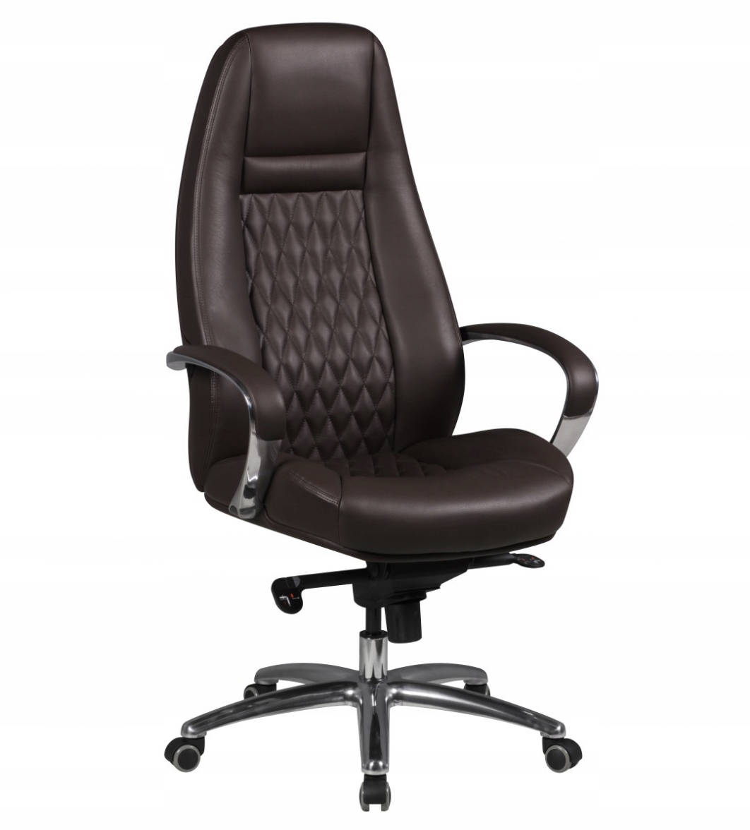 Amstyle Fotel biurowy Austin skórzany brązowy 68cm SPM1.300