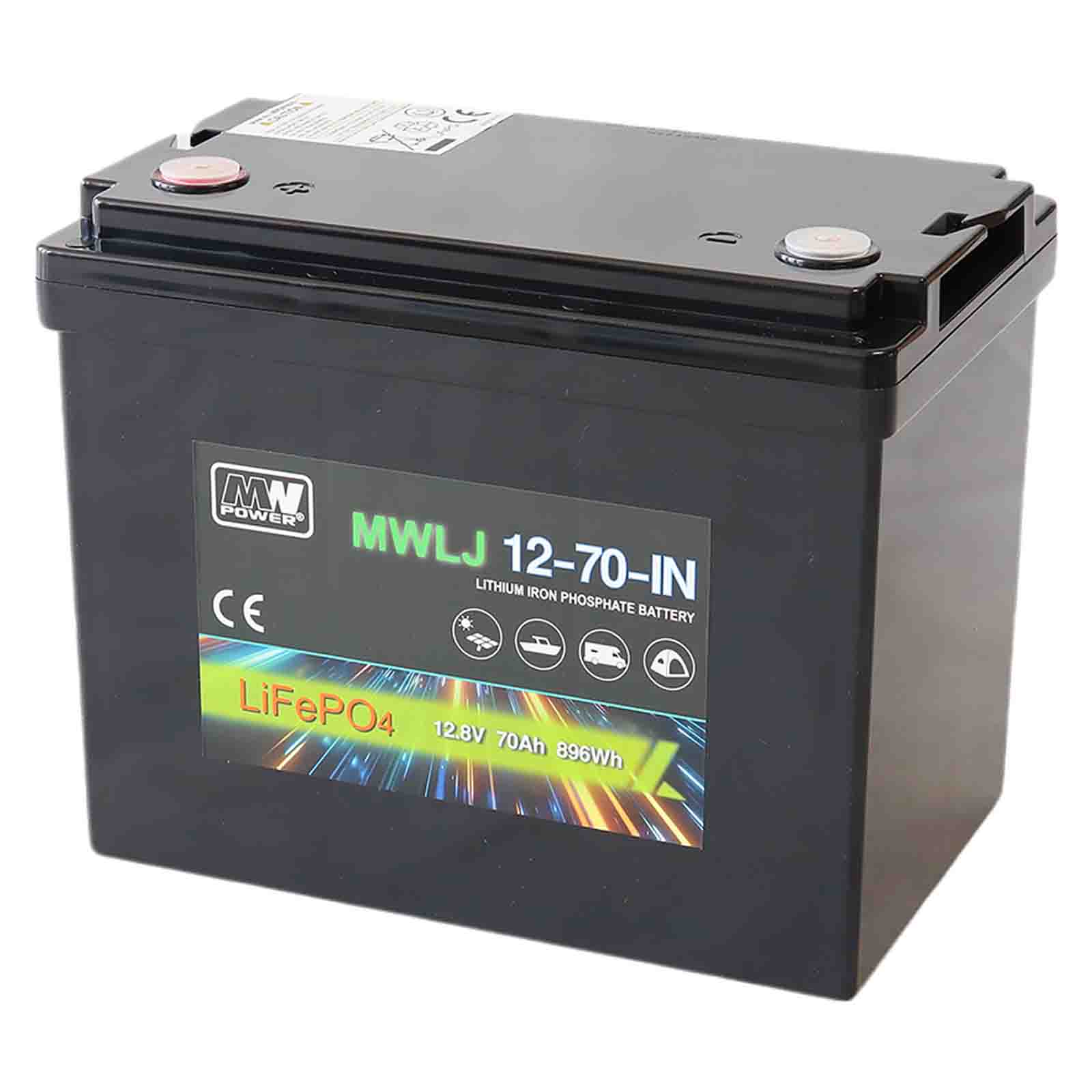 Akumulator MWLJ LiFePO4 12.8V 70Ah 896Wh IN (12-70-IN)