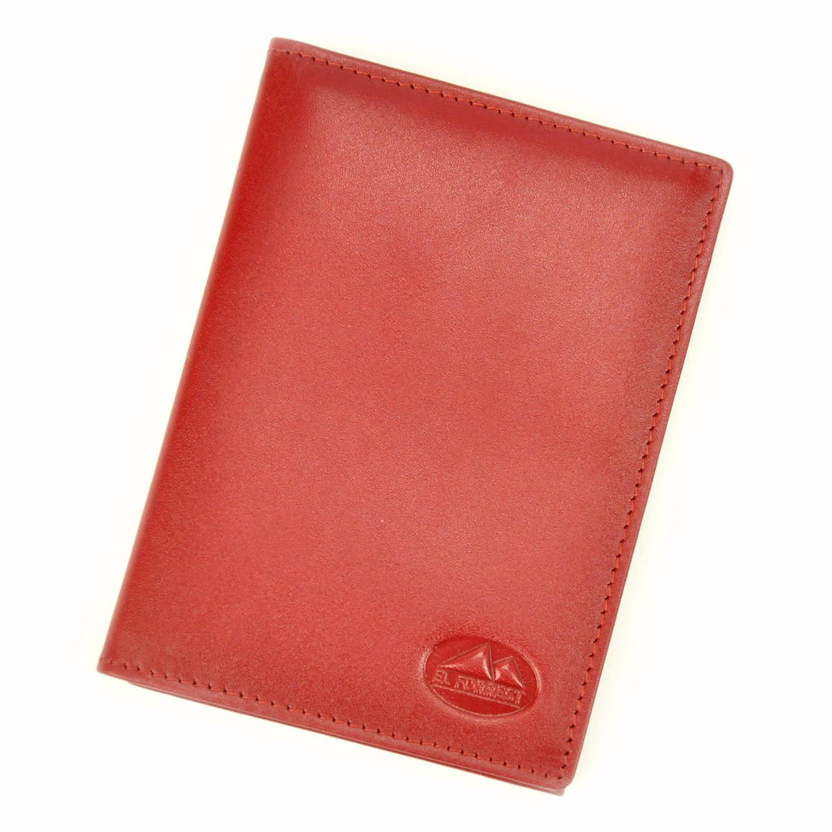 Pionowe Skórzane duże składane etui na dokumenty karty EL FORREST