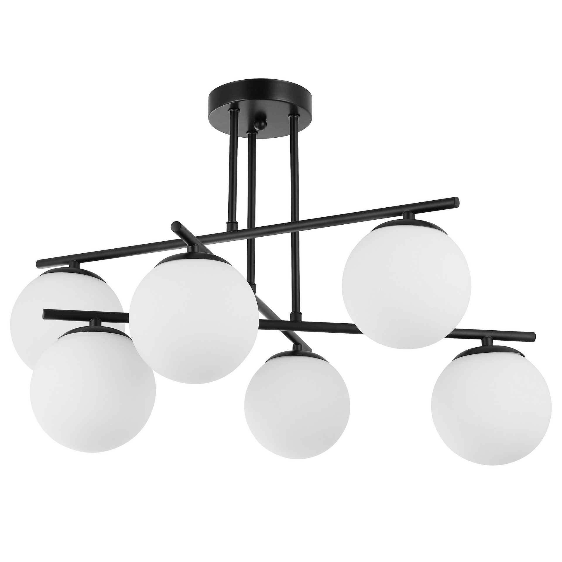 NOWOCZESNA LAMPA SUFITOWA WISZĄCA CZARNA LEDO W6
