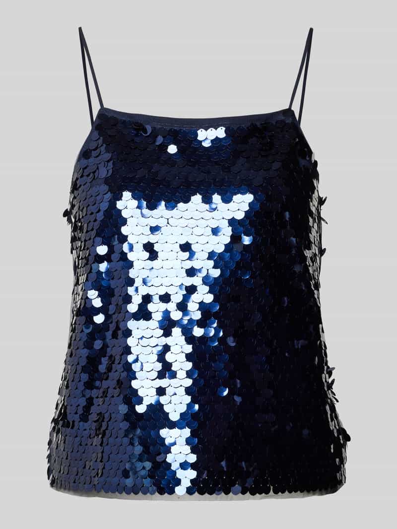 Top na ramiączkach z cekinowym obszyciem model ‘PENNIE’