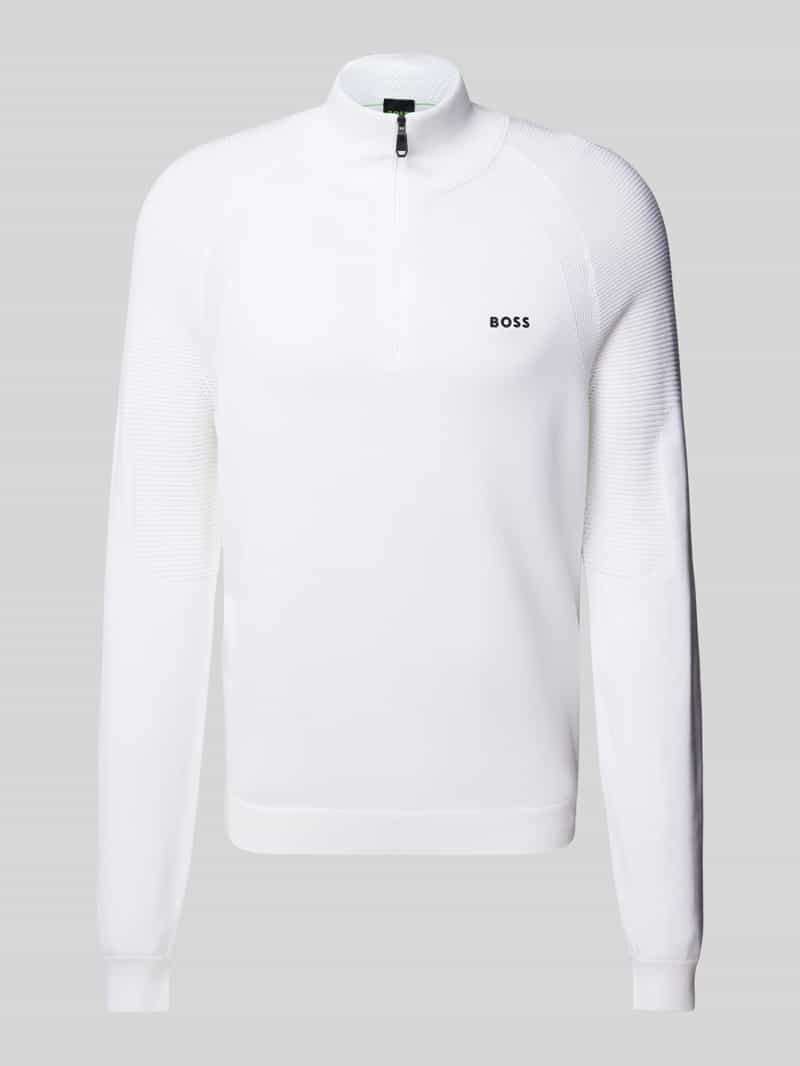 Sweter z dzianiny z nadrukiem z logo model ‘Perform-Max’