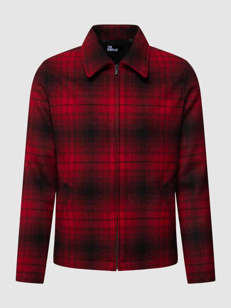 Kurtka ze wzorem w kratę model ‘Blouson’