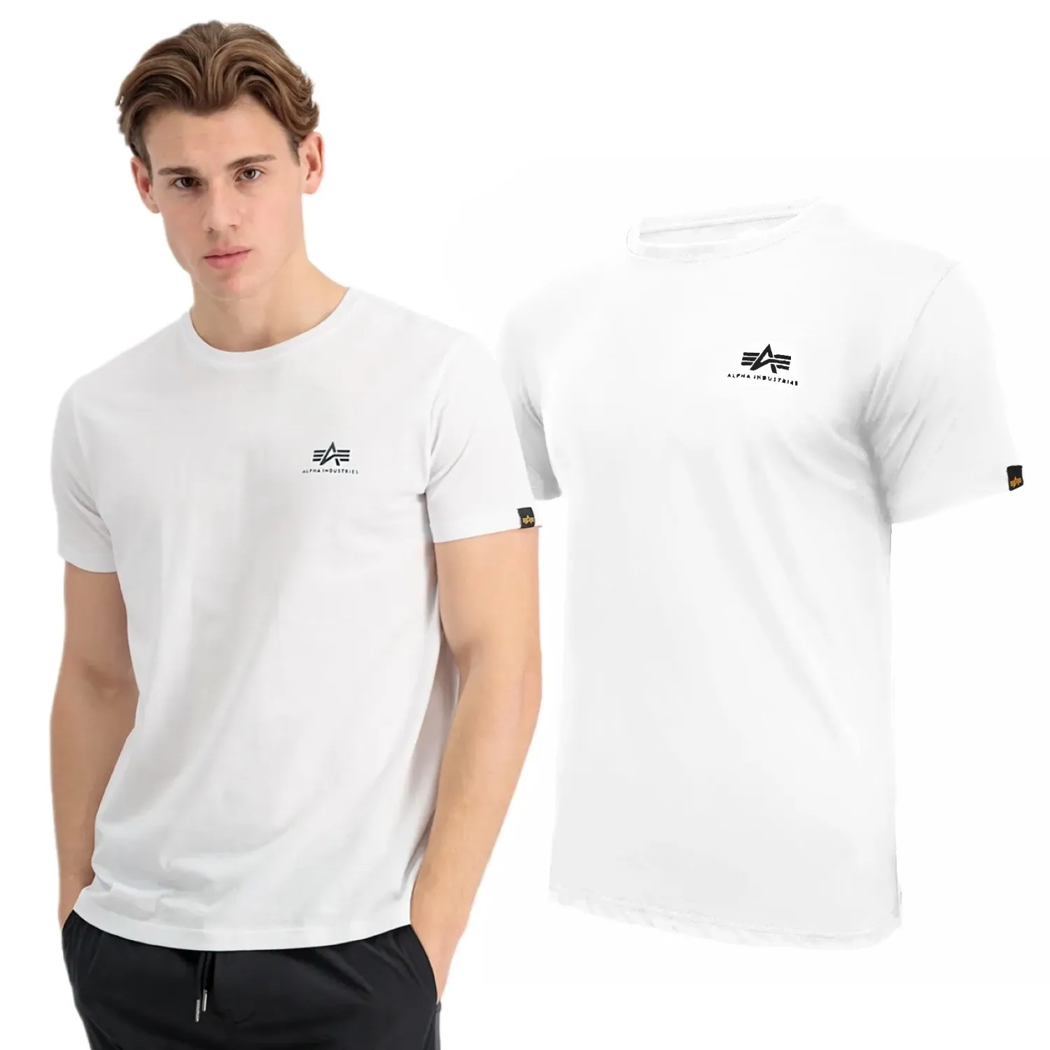 Alpha Industries Small Logo Basic 188505 09 - Biała  3XL