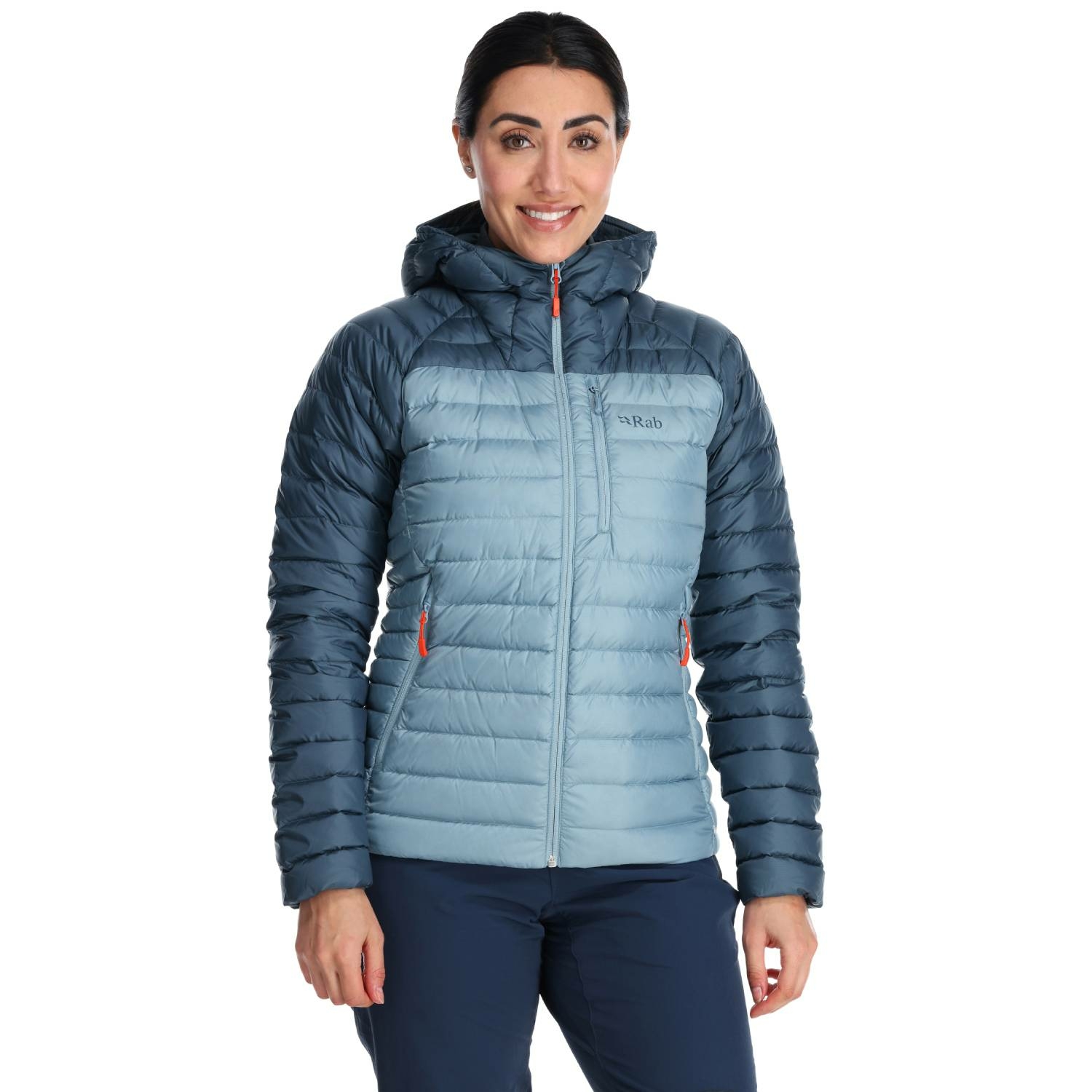Damska kurtka puchowa Rab Microlight Alpine Jacket orion blue/citadel - 10