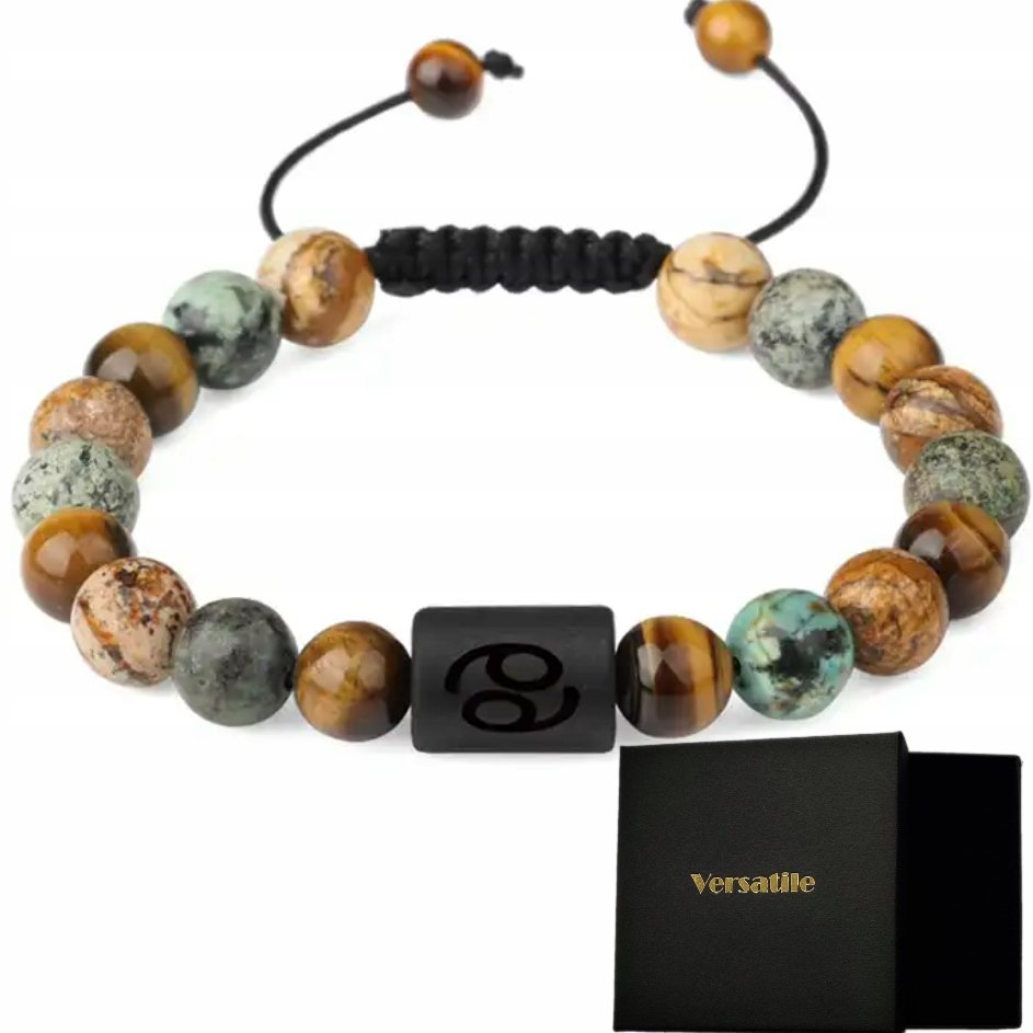 Bransoletka uniseks, znak zodiaku RAK, regulowana 17-24cm, Versatile