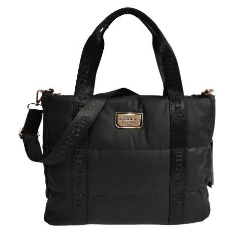 Torebka shopper Monnari pikowana czarna listonoszka