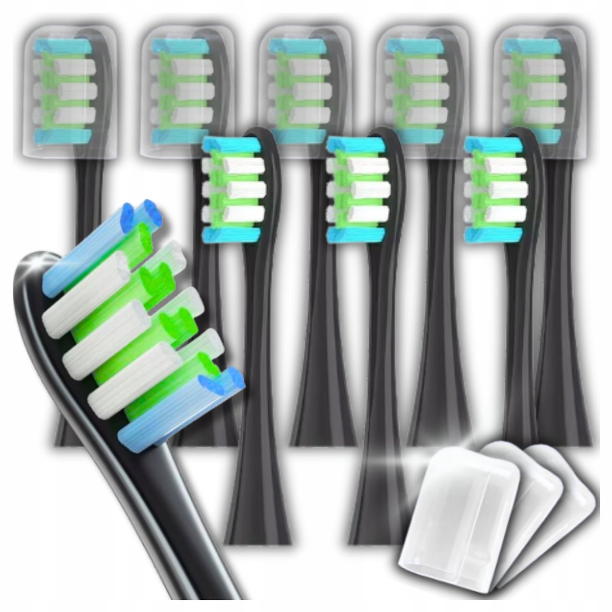 8X Końcówki Do Szczoteczki OCLEAN X Pro Elite Flow W10 Z1 ONE AIR 2 Xiaomi