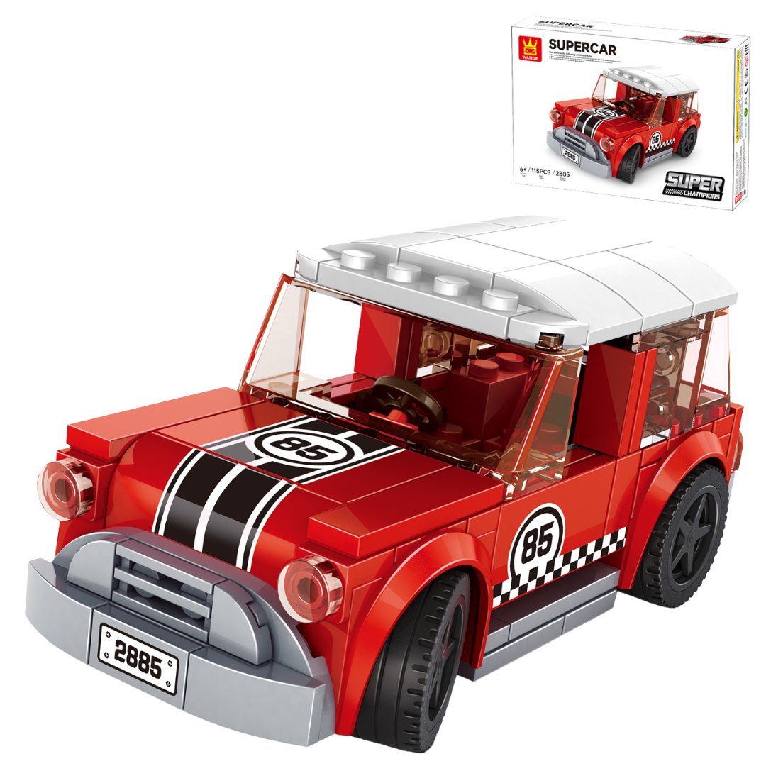 Klocki konstrukcyjne Wange 2885 - MINI Rally Racing Super Champions SPEED, 115 elementów